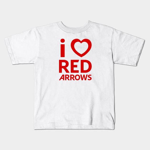 I Love (Heart) Red Arrows Kids T-Shirt by SteveHClark